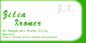 zilia kroner business card